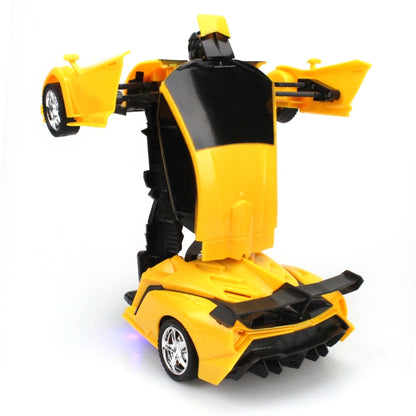 1023 4 Channels Remotely Deformed Car Toy Car(Yellow) by bashfashion