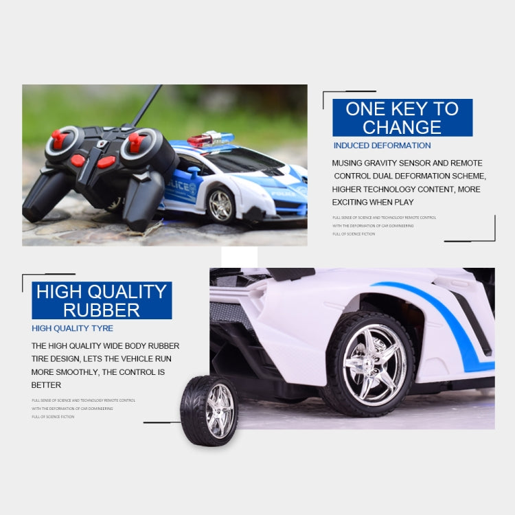1023 4 Channels Remotely Deformed Car Police Model Car Toy Car by bashfashion