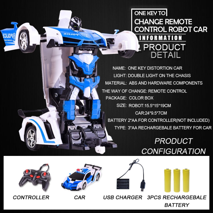 1023 4 Channels Remotely Deformed Car Police Model Car Toy Car by bashfashion