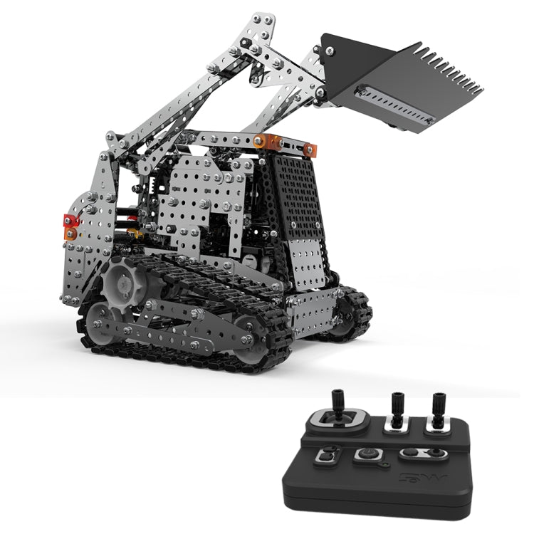 MoFun SW(RC)-008 2.4G Wireless Remote Control 10-channel Caterpillar Forklift Children DIY Stainless Steel Assembled Toy by MoFun