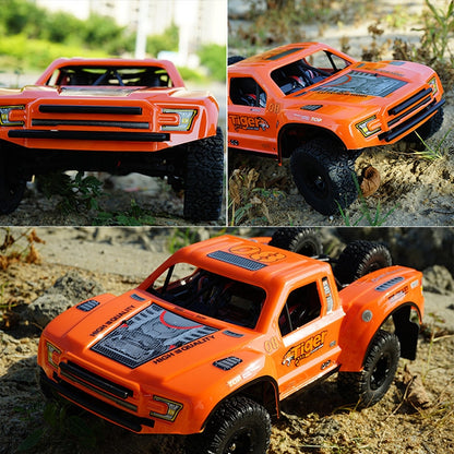 FY-08 Brushless Version 2.4G Remote Control Off-road Vehicle 1:12 Four-wheel Drive Short Truck High-speed Remote Control Car, EU Plug (Orange) by bashfashion