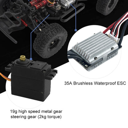 FY-08 Brushless Version 2.4G Remote Control Off-road Vehicle 1:12 Four-wheel Drive Short Truck High-speed Remote Control Car, EU Plug (Orange) by bashfashion