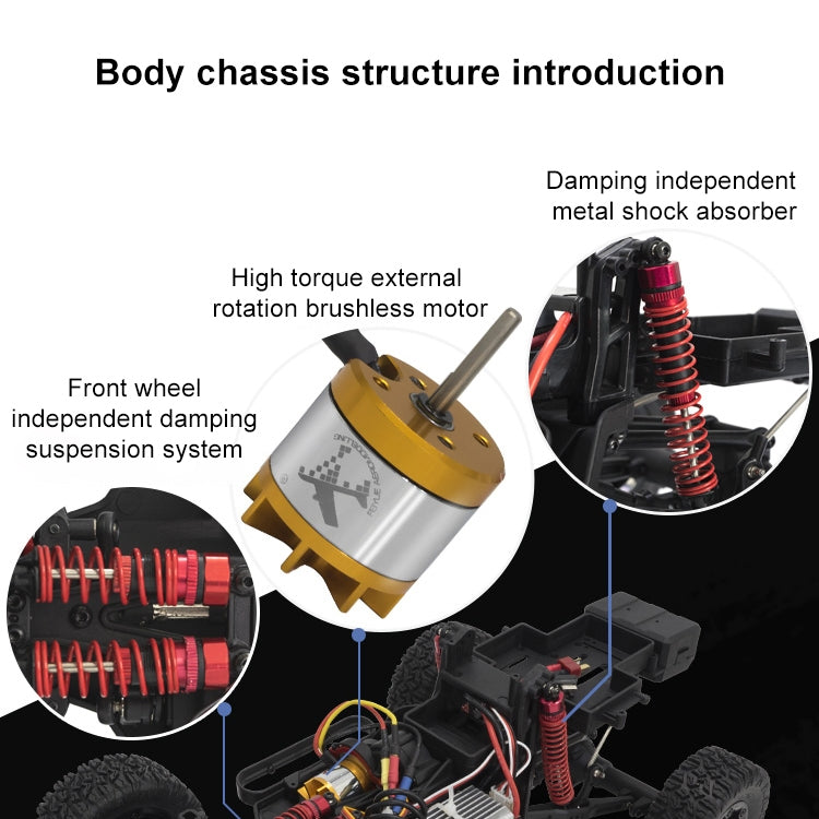 FY-08 Brushless Version 2.4G Remote Control Off-road Vehicle 1:12 Four-wheel Drive Short Truck High-speed Remote Control Car, EU Plug (Orange) by bashfashion