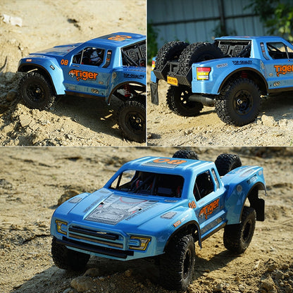 FY-08 Brushless Version 2.4G Remote Control Off-road Vehicle 1:12 Four-wheel Drive Short Truck High-speed Remote Control Car, EU Plug (Blue) by bashfashion