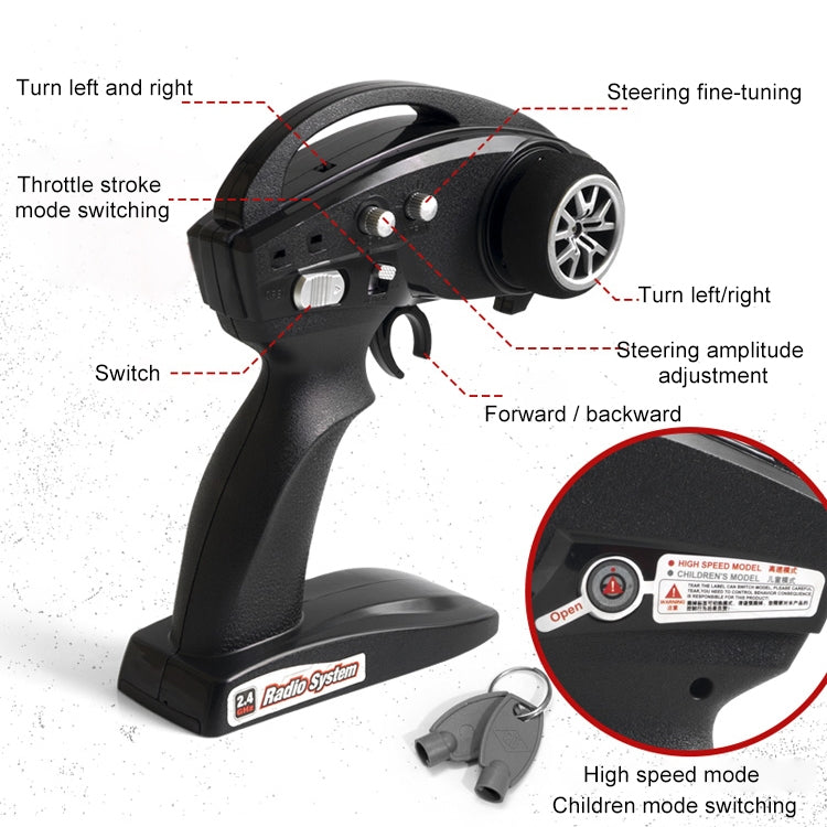 FY-08 Brushless Version 2.4G Remote Control Off-road Vehicle 1:12 Four-wheel Drive Short Truck High-speed Remote Control Car, EU Plug (Blue) by bashfashion