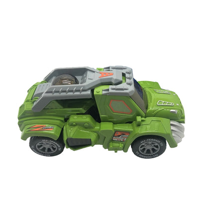 HG-882 Electric Dinosaur Deformation Car Toy Universal Light Music Toy (Green) by bashfashion