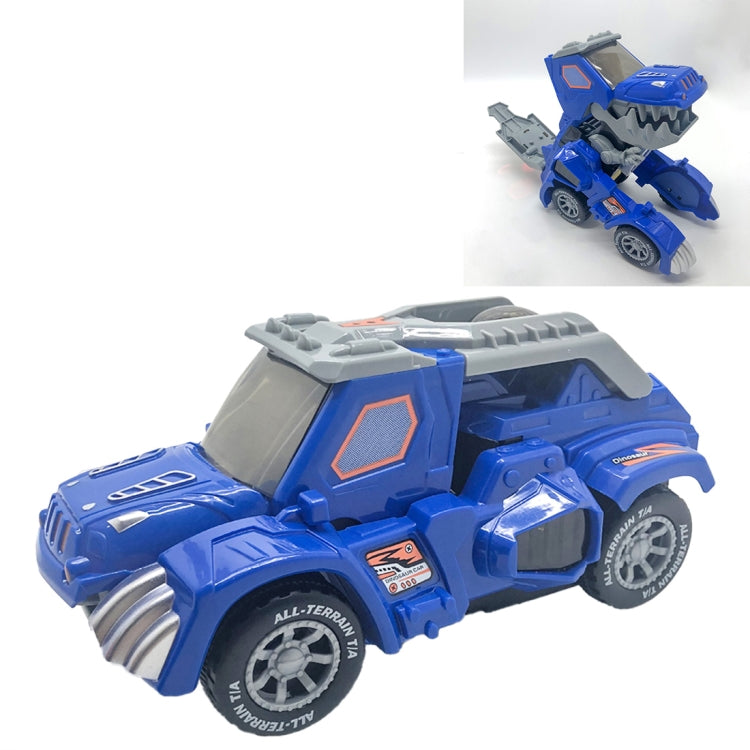 HG-882 Electric Dinosaur Deformation Car Toy Universal Light Music Toy (Blue) by bashfashion