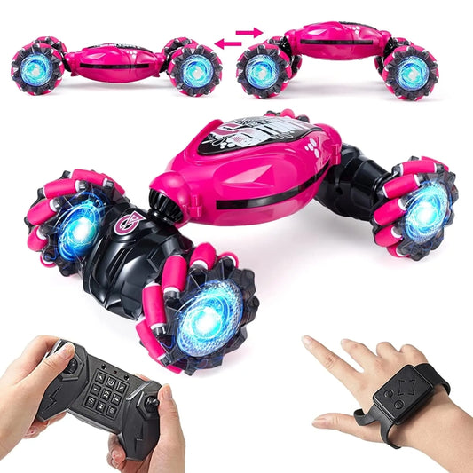 YDJ-D876 Gesture Sensing RC Stunt Car (Red) by bashfashion