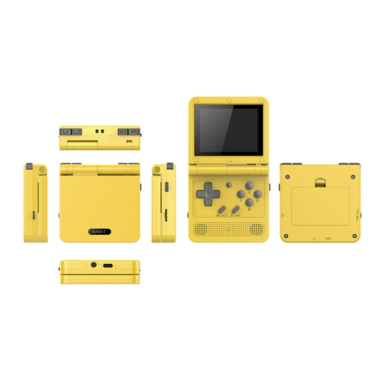 Powkiddy V90 3.0 inch IPS Screen 64-bit Retro Handheld Game Console with 16GB Memory (Yellow) by bashfashion