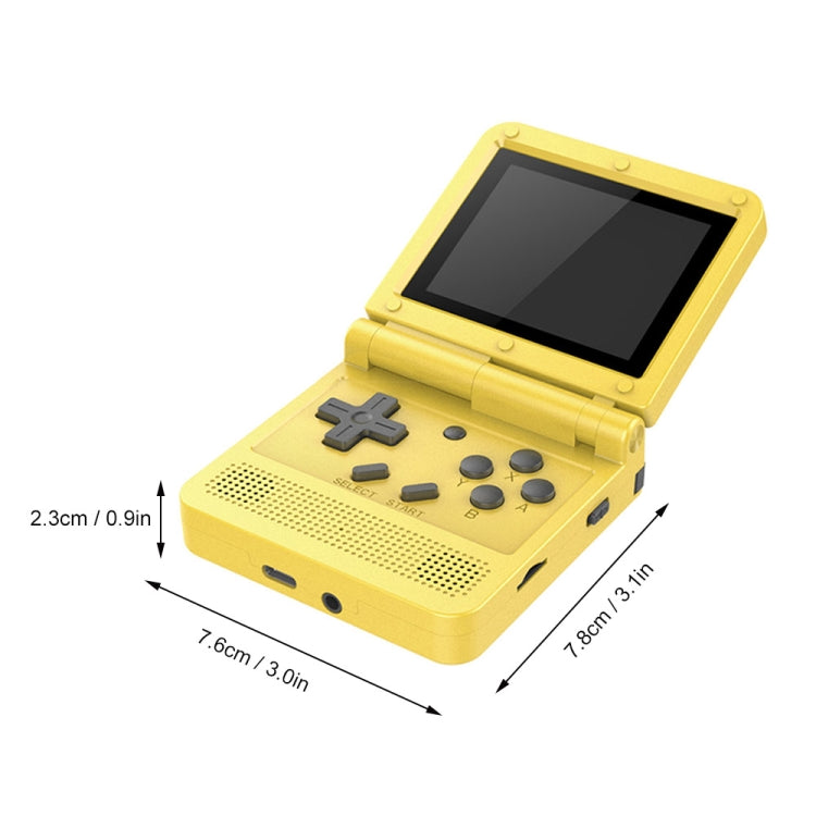 Powkiddy V90 3.0 inch IPS Screen 64-bit Retro Handheld Game Console with 16GB Memory (Yellow) by bashfashion