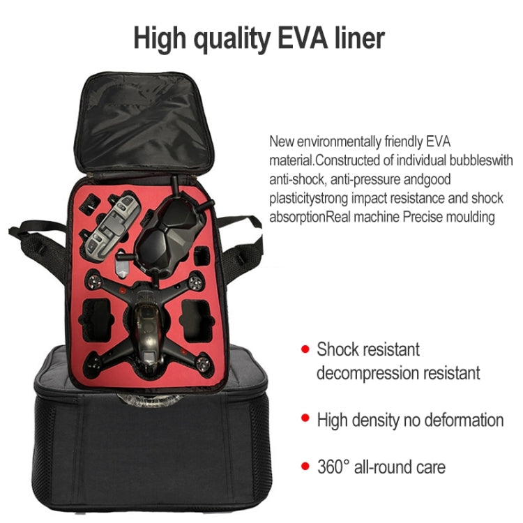 For DJI FPV Combo Backpack Storage Box Shockproof Wear-resistant Splash-proof Nylon Cloth Bag Handbag by bashfashion
