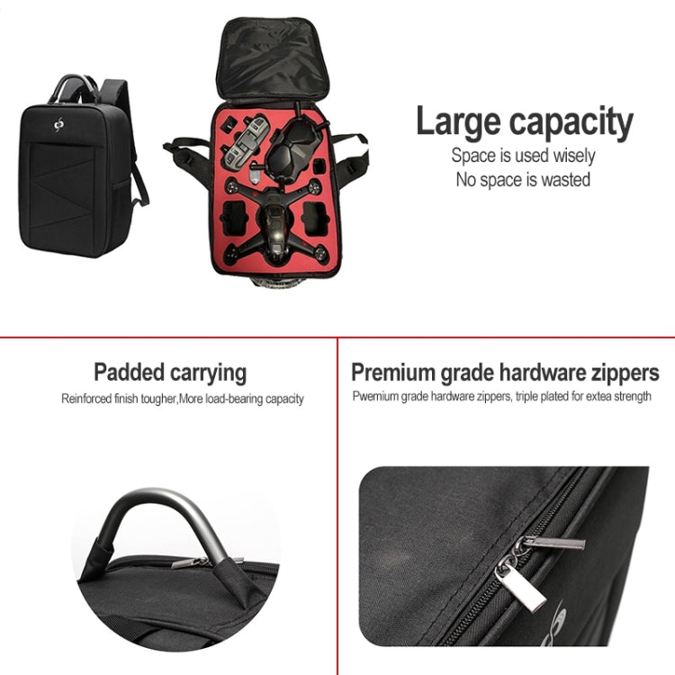 For DJI FPV Combo Backpack Storage Box Shockproof Wear-resistant Splash-proof Nylon Cloth Bag Handbag by bashfashion