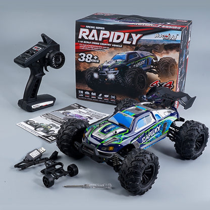 SCY-16101 2.4G 1:16 Electric 4WD RC Monster Truck Coupe Car Toy (Blue) by bashfashion