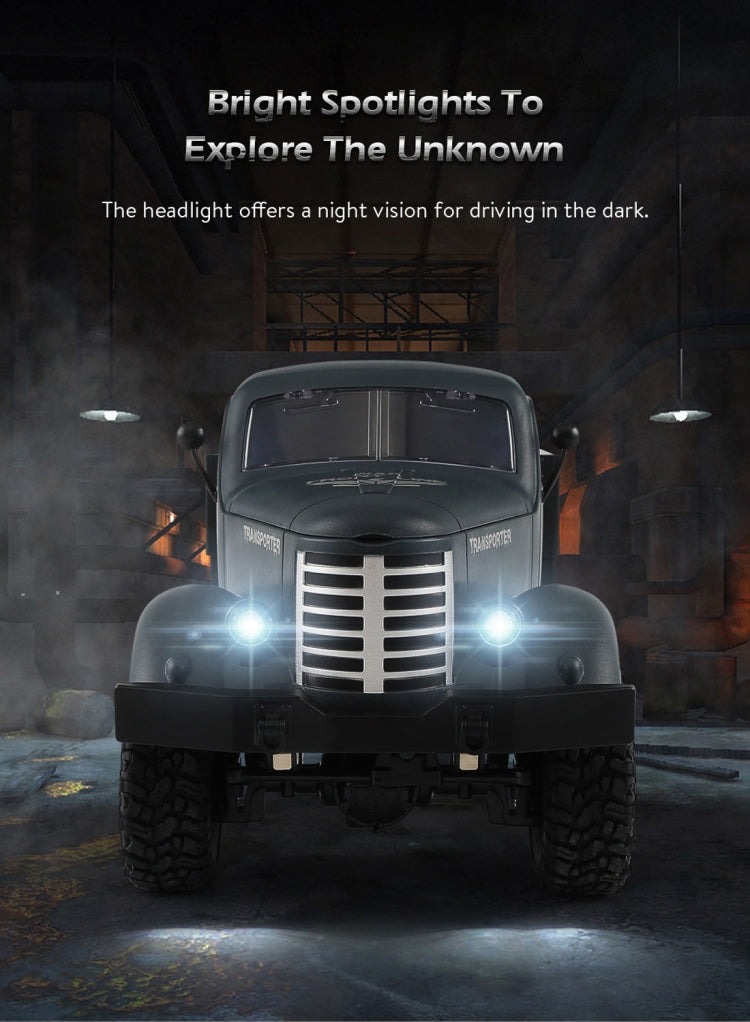 JJR/C Q60 Transporter-1 Full Body 1:16 Mini 2.4GHz RC 6WD Tracked Off-Road Military Truck Car Toy(Army Green) by JJR/C