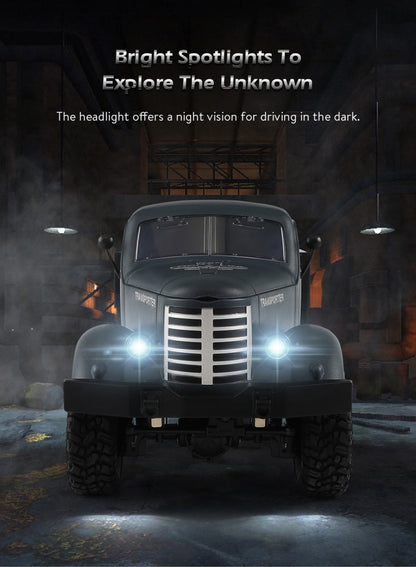 JJR/C Q60 Transporter-1 Full Body 1:16 Mini 2.4GHz RC 6WD Tracked Off-Road Military Truck Car Toy(Army Green) by JJR/C