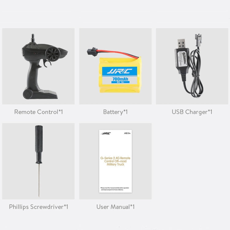 JJR/C Q60 Transporter-1 Full Body 1:16 Mini 2.4GHz RC 6WD Tracked Off-Road Military Truck Car Toy(Army Green) by JJR/C