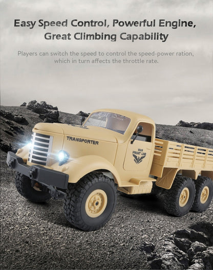 JJR/C Q60 Transporter-1 Full Body 1:16 Mini 2.4GHz RC 6WD Tracked Off-Road Military Truck Car Toy(Army Green) by JJR/C