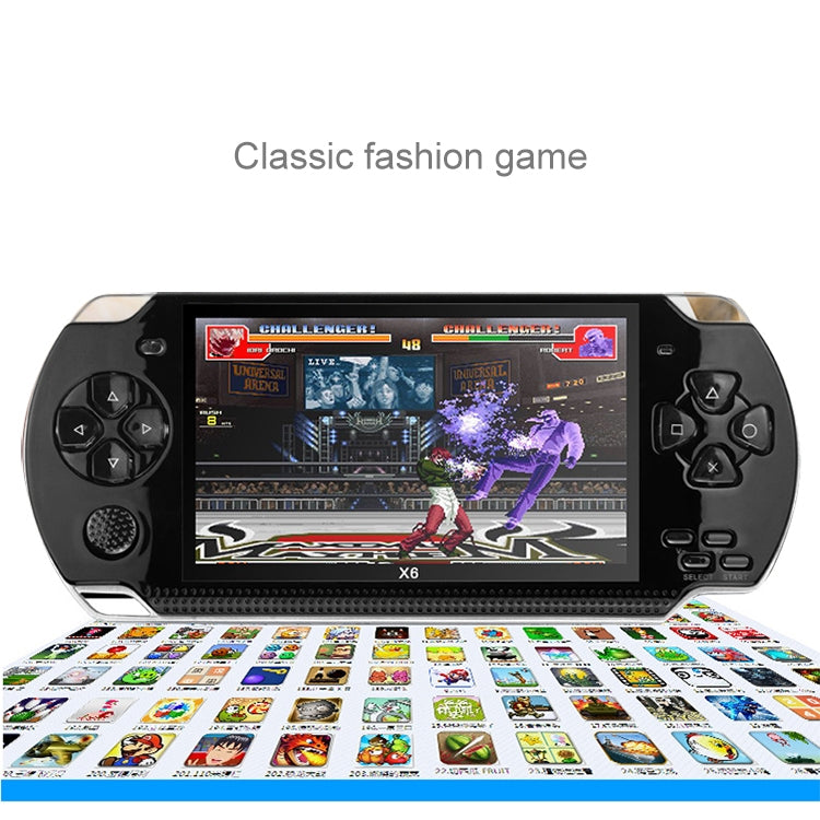 X6 4.3 inch Screen Retro Portable Game Console with 3MP Camera, Built-in 10000 Games, Supports E-book / Recording / Music Playing / Video Playing(Black) by bashfashion