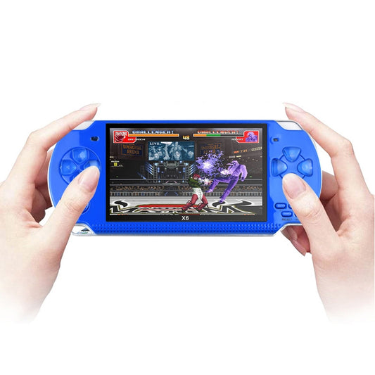 X6 4.3 inch Screen Retro Portable Game Console with 3MP Camera, Built-in 10000 Games, Supports E-book / Recording / Music Playing / Video Playing(Blue) by bashfashion