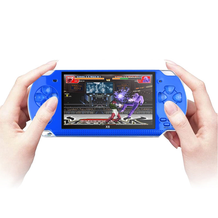 X6 4.3 inch Screen Retro Portable Game Console with 3MP Camera, Built-in 10000 Games, Supports E-book / Recording / Music Playing / Video Playing(Blue) by bashfashion