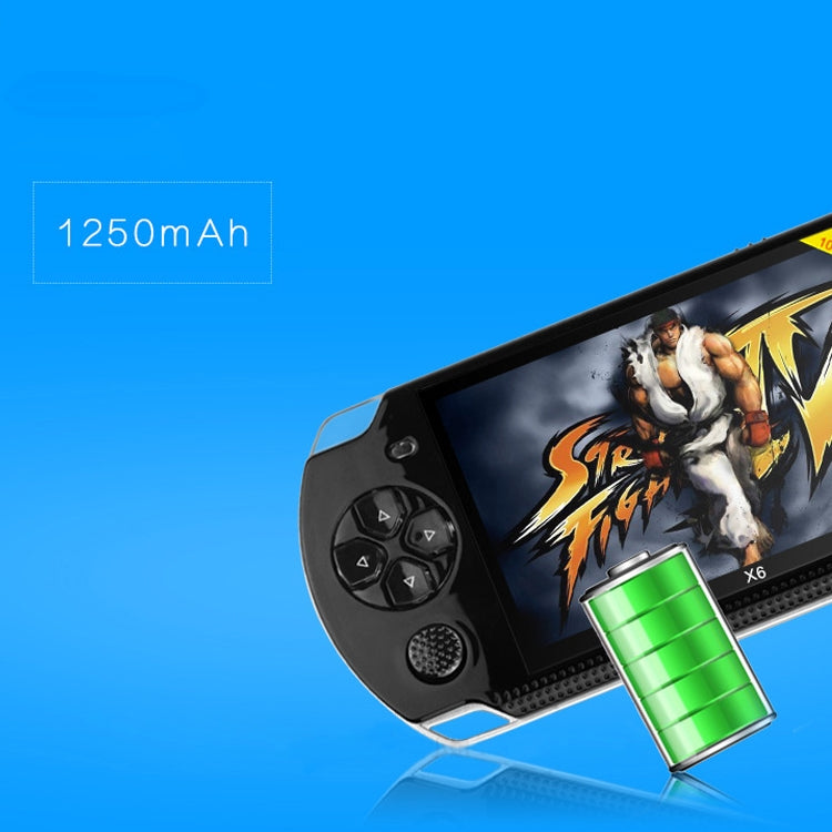 X6 4.3 inch Screen Retro Portable Game Console with 3MP Camera, Built-in 10000 Games, Supports E-book / Recording / Music Playing / Video Playing(Blue) by bashfashion