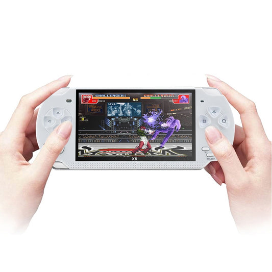 X6 4.3 inch Screen Retro Portable Game Console with 3MP Camera, Built-in 10000 Games, Supports E-book / Recording / Music Playing / Video Playing(White) by bashfashion