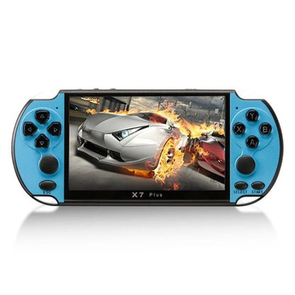 X7 Plus Retro Classic Games Handheld Game Console with 5.1 inch HD Screen & 8G Memory, Support MP4 / ebook(Blue) by bashfashion