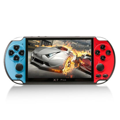 X7 Plus Retro Classic Games Handheld Game Console with 5.1 inch HD Screen & 8G Memory, Support MP4 / ebook(Blue + Red) by bashfashion