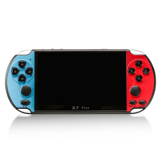 X7 Plus Retro Classic Games Handheld Game Console with 5.1 inch HD Screen & 8G Memory, Support MP4 / ebook(Blue + Red) by bashfashion