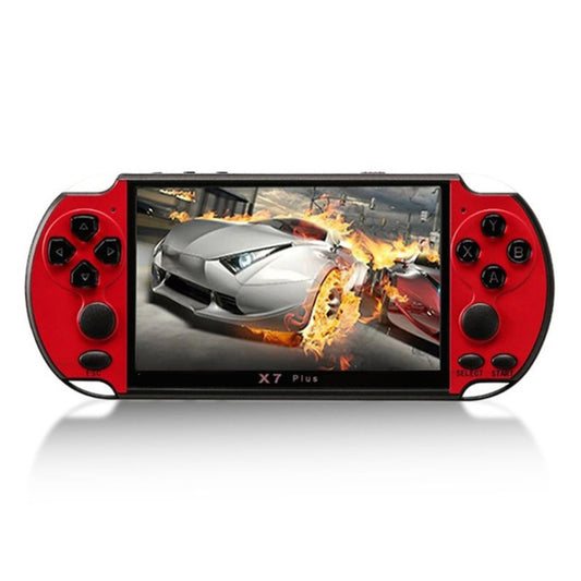 X7 Plus Retro Classic Games Handheld Game Console with 5.1 inch HD Screen & 8G Memory, Support MP4 / ebook(Red) by bashfashion