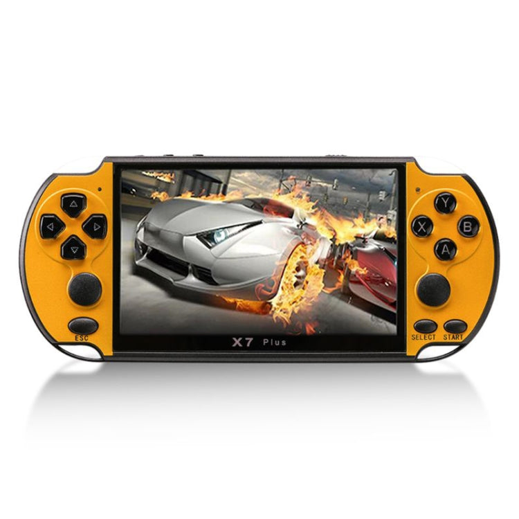 X7 Plus Retro Classic Games Handheld Game Console with 5.1 inch HD Screen & 8G Memory, Support MP4 / ebook(Yellow) by bashfashion