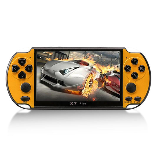 X7 Plus Retro Classic Games Handheld Game Console with 5.1 inch HD Screen & 8G Memory, Support MP4 / ebook(Yellow) by bashfashion