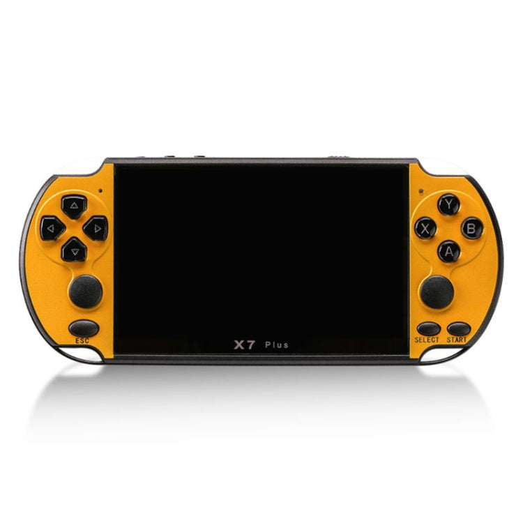 X7 Plus Retro Classic Games Handheld Game Console with 5.1 inch HD Screen & 8G Memory, Support MP4 / ebook(Yellow) by bashfashion