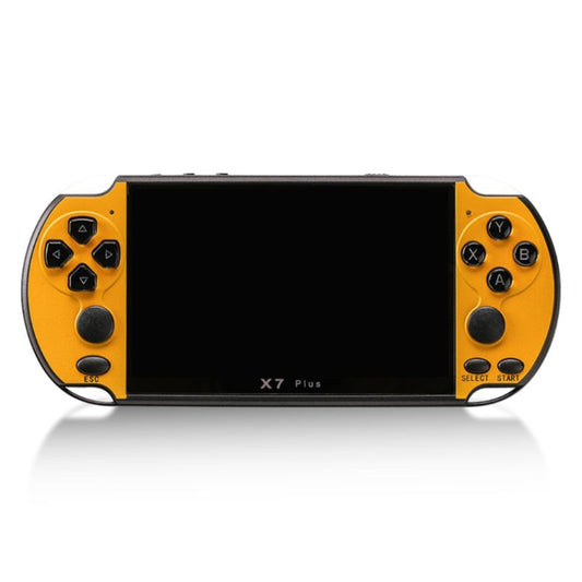 X7 Plus Retro Classic Games Handheld Game Console with 5.1 inch HD Screen & 8G Memory, Support MP4 / ebook(Yellow) by bashfashion