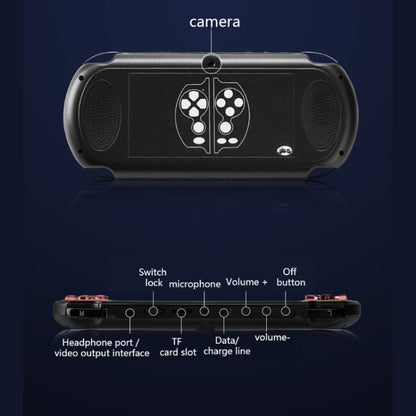 X7 Plus Retro Classic Games Handheld Game Console with 5.1 inch HD Screen & 8G Memory, Support MP4 / ebook(Yellow) by bashfashion