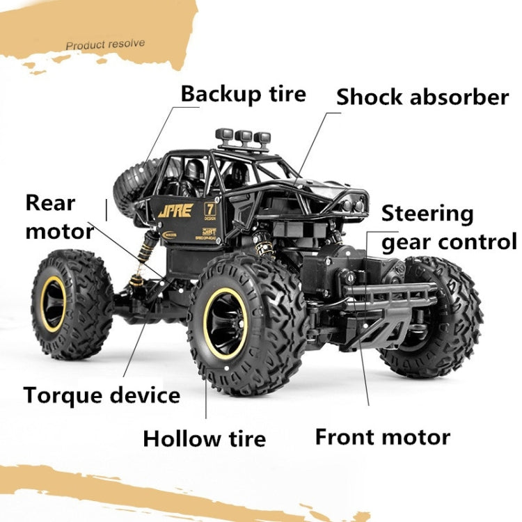 HD6241 1:16 Mountain-climbing Four-wheel Children Remote-controlled Off-road Vehicle Toy(Black) by bashfashion