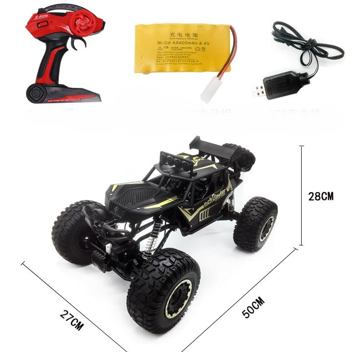 HD609 1:8 Oversized Alloy Climbing Car Off-road Remote Control Vehicle Toy(Black) by bashfashion