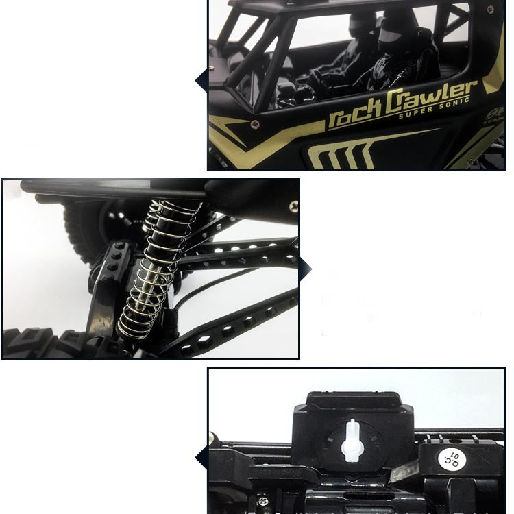 HD609 1:8 Oversized Alloy Climbing Car Off-road Remote Control Vehicle Toy(Gold) by bashfashion