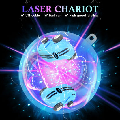 S618 360 Degree Rotary Mini High Speed Laser Pocket Car Racing Model Vehicle Toy(Blue) by bashfashion