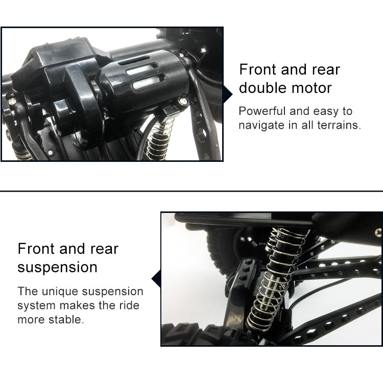 1:8 Alloy Remote Control Climbing Car Off-road Vehicle Toy (Black) by bashfashion