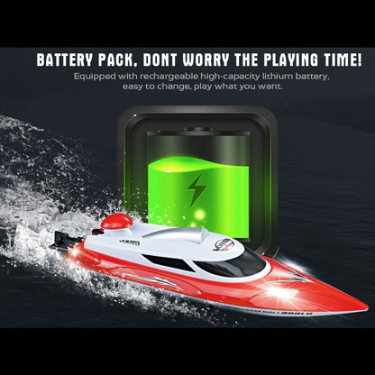 HongXunJie HJ806 2.4Ghz Water Cooling High Speed Racing Boats with Remote Controller, Auto Flip Function, 200m Control Distance(Red) by bashfashion