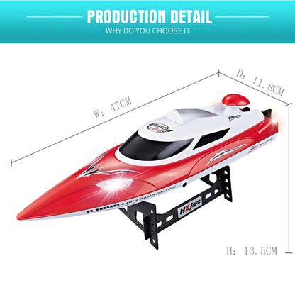 HongXunJie HJ806 2.4Ghz Water Cooling High Speed Racing Boats with Remote Controller, Auto Flip Function, 200m Control Distance(Red) by bashfashion