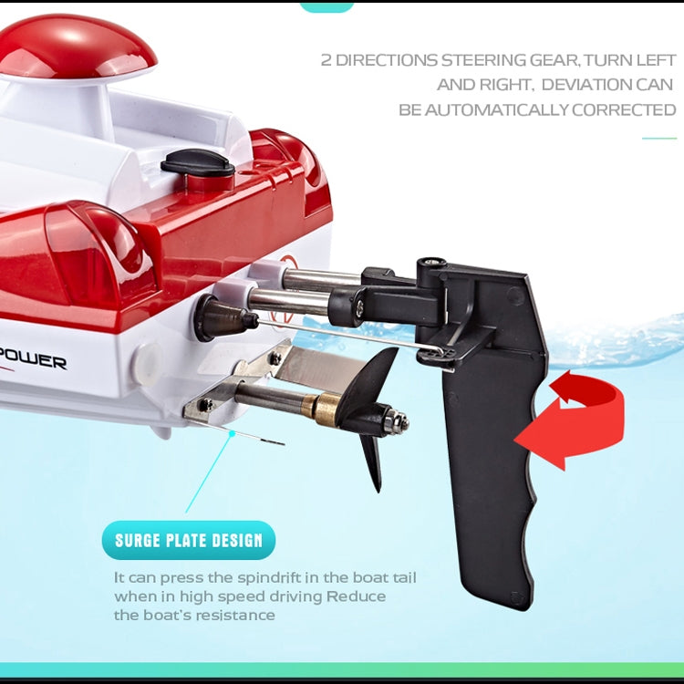 HongXunJie HJ806 2.4Ghz Water Cooling High Speed Racing Boats with Remote Controller, Auto Flip Function, 200m Control Distance(Red) by bashfashion