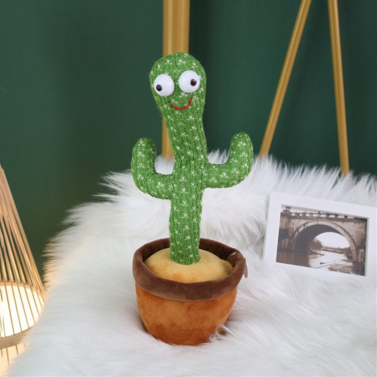 Electric Dancing Cactus Singing Holiday Gift Doll for Children with 120 English Songs by bashfashion