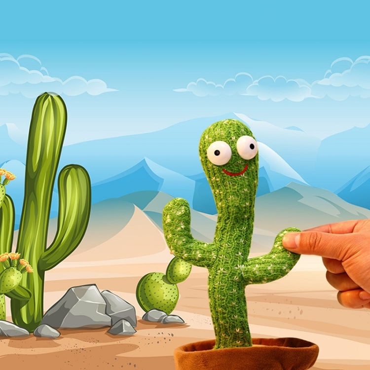 Electric Dancing Cactus Singing Holiday Gift Doll for Children with 120 English Songs by bashfashion