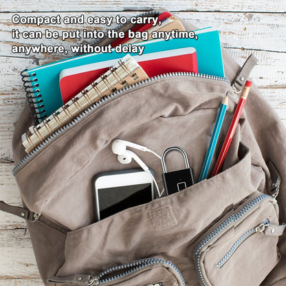 Stainless Steel Automatic Intelligent Fingerprint Padlock Electronic Lock, 10 Fingerprint Edition(Black) by bashfashion