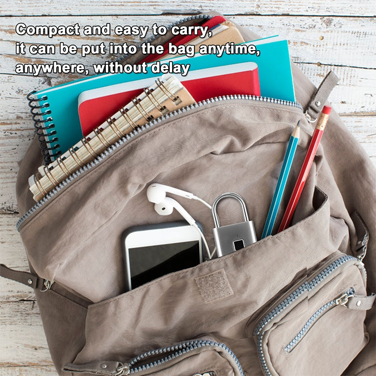 Stainless Steel Automatic Intelligent Fingerprint Padlock Electronic Lock, 10 Fingerprint Edition(Silver) by bashfashion