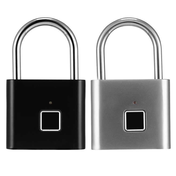 Stainless Steel Automatic Intelligent Fingerprint Padlock Electronic Lock, 10 Fingerprint Edition(Black) by bashfashion