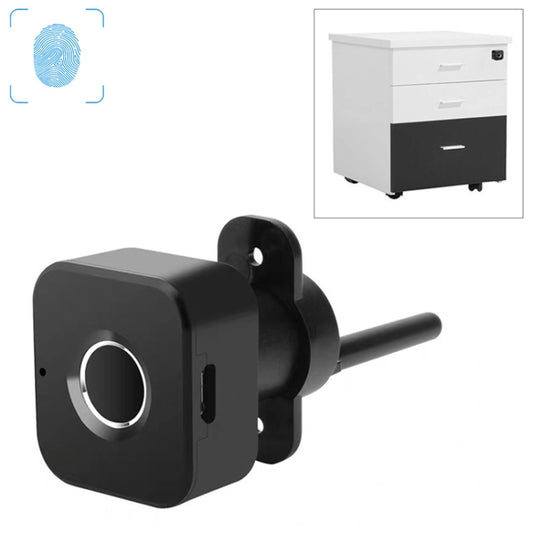 BP01-B Micro USB Charging Triple Drawer Right Hand Unlocking Smart Semiconductor Fingerprint Lock(Black) by bashfashion