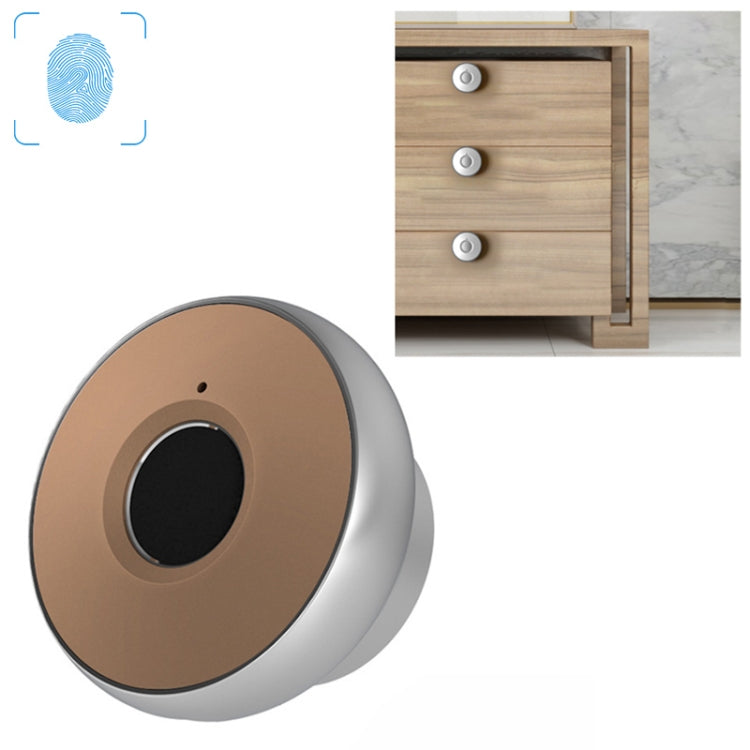 T5 Handle Version Aluminum Alloy Panel Fingerprint Drawer Lock(Pink) by bashfashion